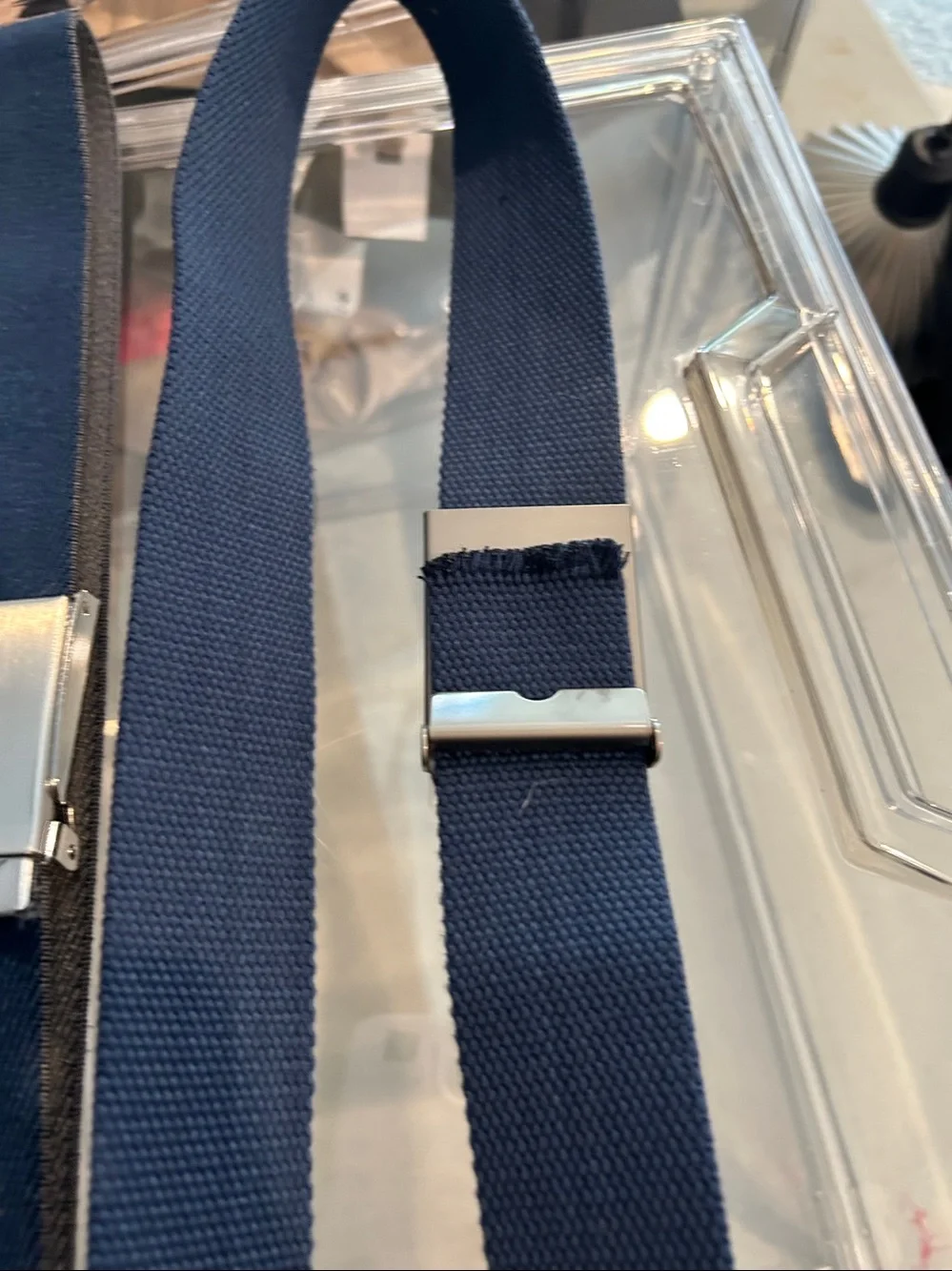Pair Under Armour / Nike Navy Web Belts - Adjustable can be cut to size